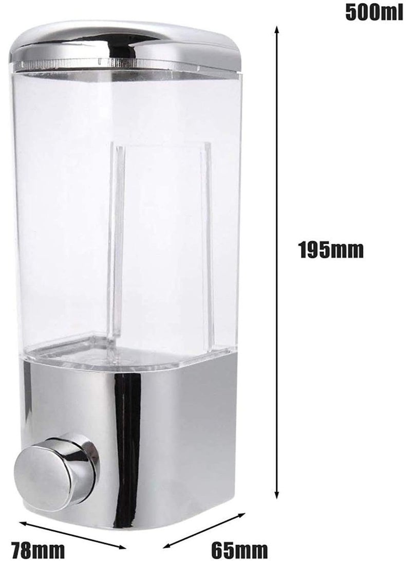 فكسر موزع صابون سائل ومعقم عالمي يُثبت على الحائط - حل موفر للمساحة للنظافة 500 مل - Image 2